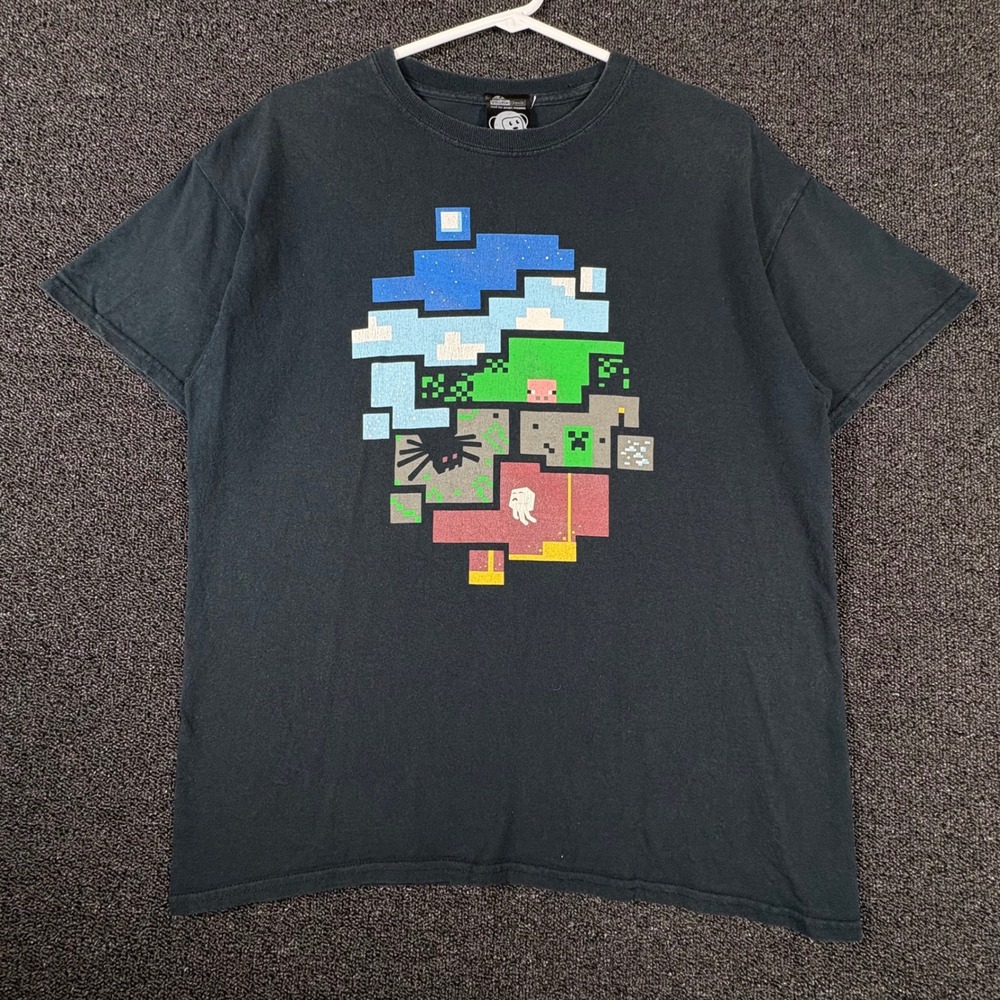 Vintage Y2K Think Geek World Of Minecraft Nine Circles Shirt Mens L Gaming Promo
